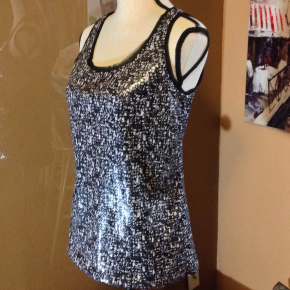 NWT Ann Taylor Sequin shimmery Dressy Tank - Picture 2 of 7